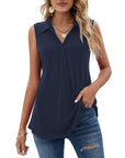 Mothers Day Gifts -Womens Summer Tank Loose Fit Causal Polo Shirts