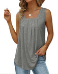 Womens Cute Tank Loose Fit Causal U Neck Top