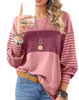 Long Sleeve Pullover - Striped Basice T-shirt