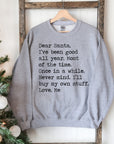 Dear Santa Christmas Sweatshirt