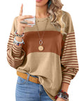 Long Sleeve Pullover - Striped Basice T-shirt