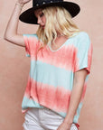 BiBi Tiedye Printed Hacci Knit Top