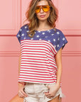 BiBi Star Rpinted with Stripe Combo Top
