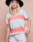 BiBi Tiedye Printed Hacci Knit Top