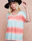 BiBi Tiedye Printed Hacci Knit Top