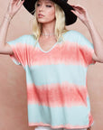 BiBi Tiedye Printed Hacci Knit Top