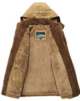 Hooded Winter Parka Coat with Inner Fleece
