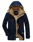 Hooded Winter Parka Coat with Inner Fleece