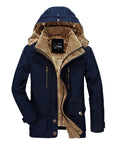 Hooded Winter Parka Coat with Inner Fleece