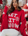 LET IT SNOW Christmas Holiday Sweater