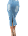 DENIM MAXI SKIRTS