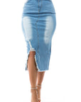 DENIM MAXI SKIRTS