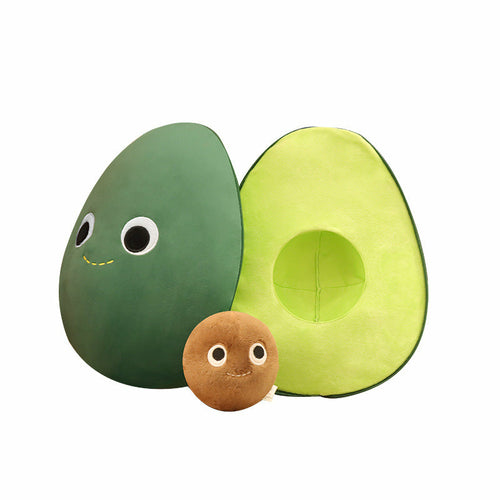 Cute Fruit Avocado Plush Toy Stuffed Doll Cushion