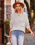 Knit sweater with pocket