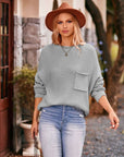 Knit sweater with pocket