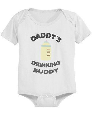 Daddy's Drinking Buddy Cute Baby Bodysuit