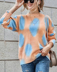Pattern Drop Shoulder Sweater
