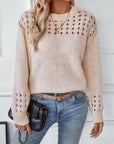 Open knit sweater