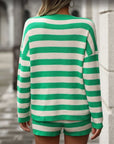 Striped long sleeve 2 piece set