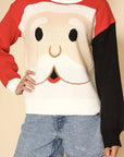 Santa face knit holiday sweater