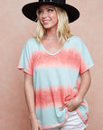 BiBi Tiedye Printed Hacci Knit Top