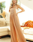 BiBi Rib Textured Wide Leg Overalls