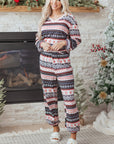 Christmas Geometric Pullover and Pants Lounge Set