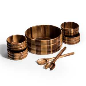 7 Piece - Extra Large Salad Bowl with 4 Servers