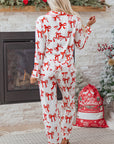 Christmas Bow Top and Pants Pajama Set