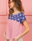 BiBi Star Rpinted with Stripe Combo Top