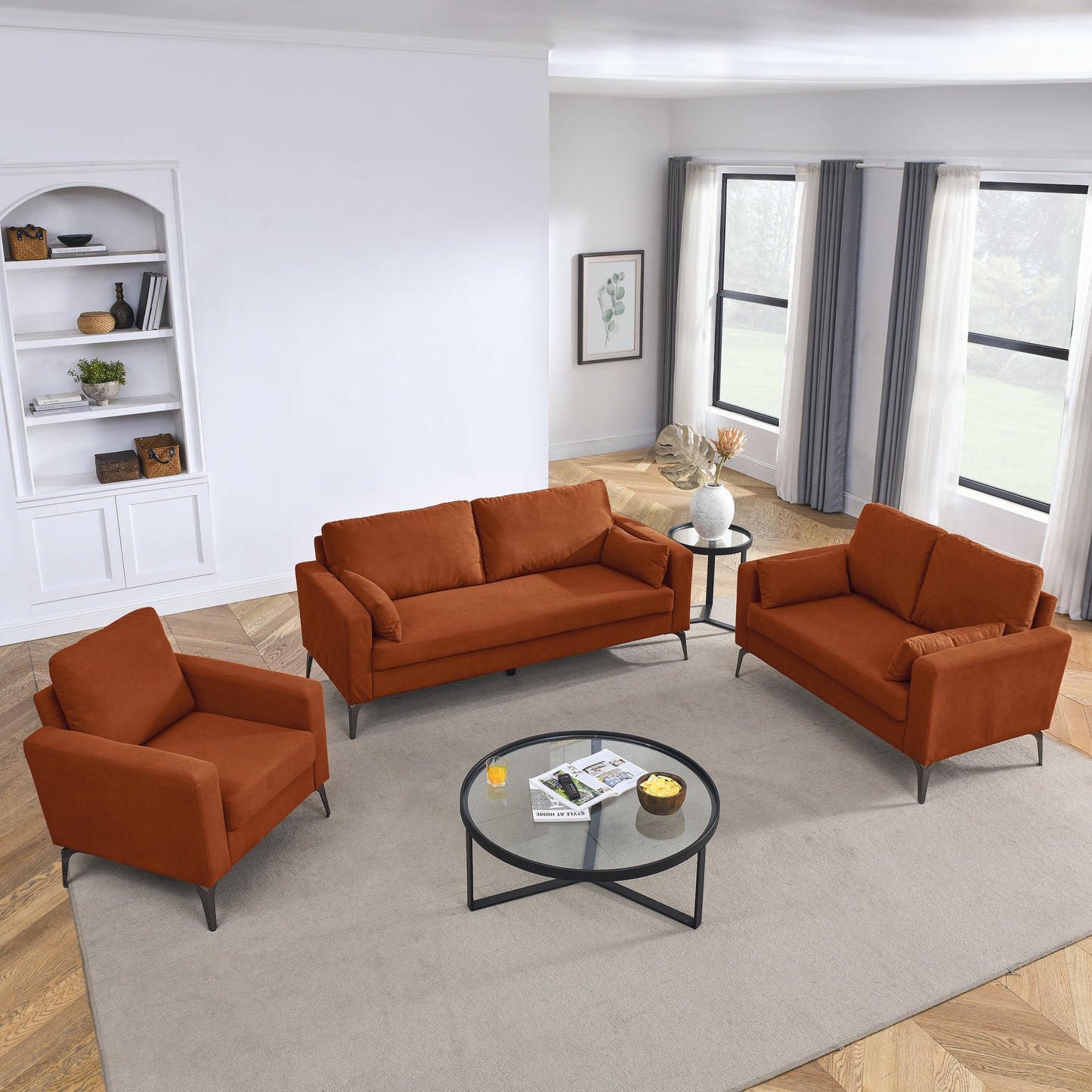 3 Piece Living Room Sofa Set