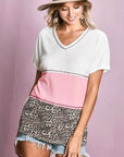 BiBi Colr Block Waffle Knit Top