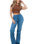 Harley Wide Leg Med Blue- Inseam 32