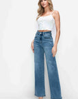 Bytos Full Size High Rise Wide Leg Jeans