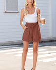 Lace Patchwork Drawstring High Waist Shorts