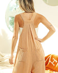 BiBi Rib Textured Wide Leg Overalls