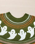 Kaylee Halloween Ghost Pattern Sweater