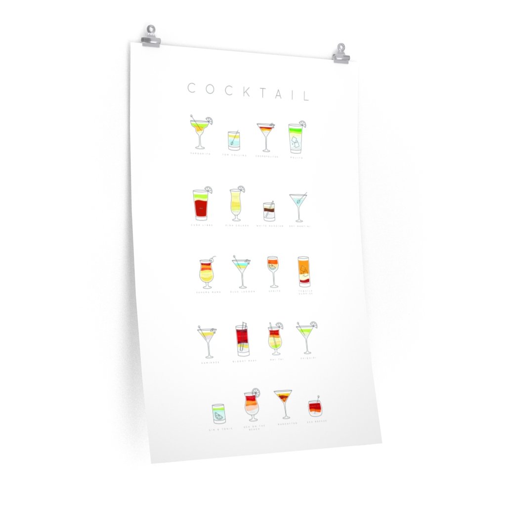 Cocktails Art Poster Decor