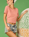 BiBi Rib Knit with Back Cross and Tied Detailed Top