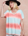 BiBi Tiedye Printed Hacci Knit Top