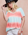 BiBi Tiedye Printed Hacci Knit Top
