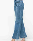 Bytos Full Size High Rise Wide Leg Jeans