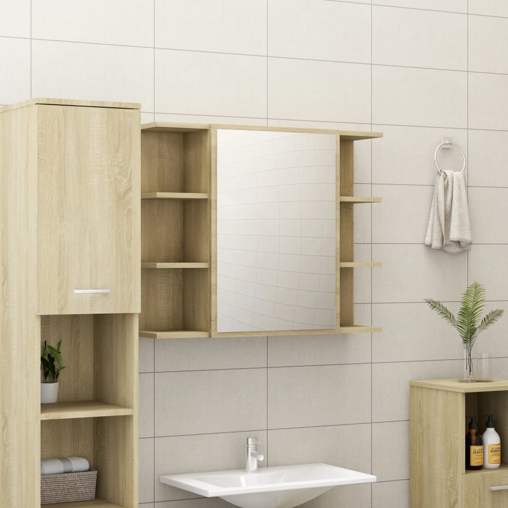 Bathroom Mirror Cabinet White 31.5"x8.1"x25.2"