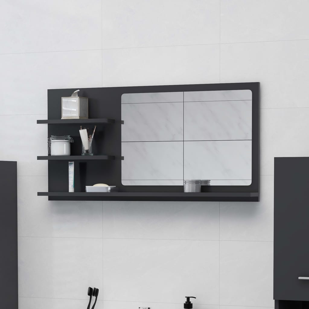 Bathroom Mirror White 35.4"x4.1"x17.7"