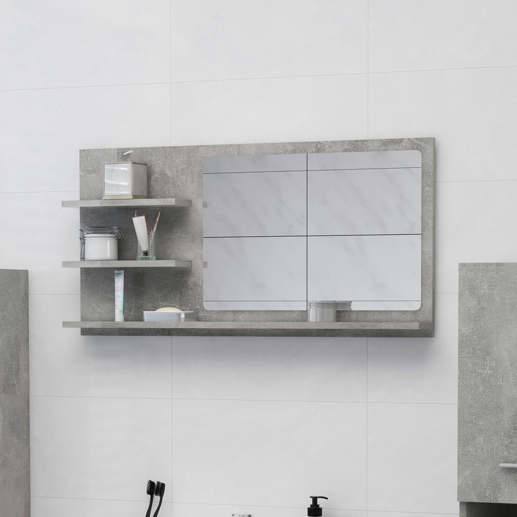 Bathroom Mirror White 35.4"x4.1"x17.7"