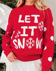 LET IT SNOW Christmas Holiday Sweater