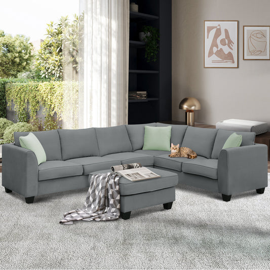 Sectional Sofa Couches Living Room Sets, 7 Seats Modular