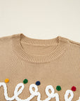 Christmas Merry Dot Dolman Sleeve Sweater
