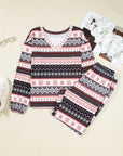 Christmas Geometric Pullover and Pants Lounge Set
