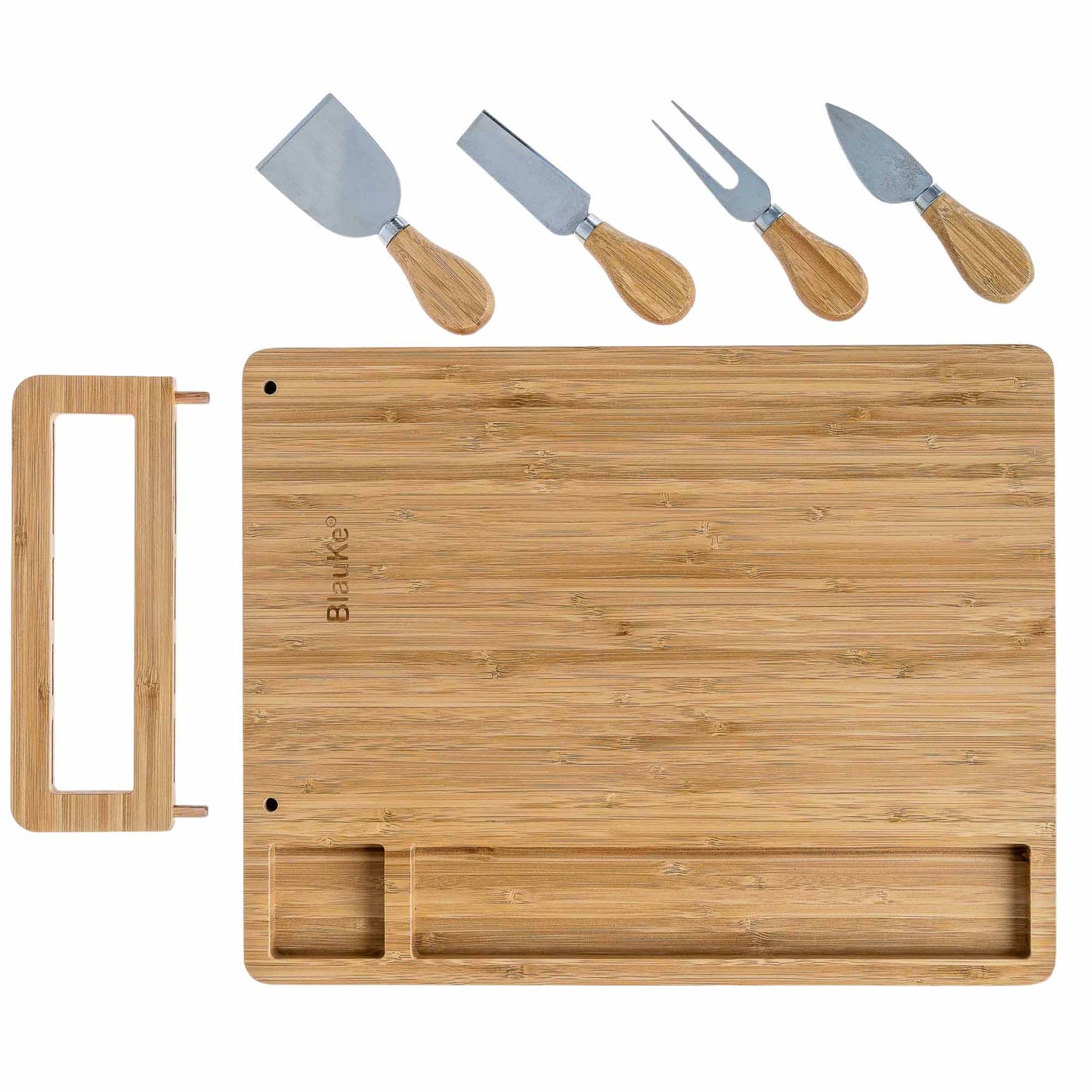 Bamboo Cheese charcuterie Board and Knife Set